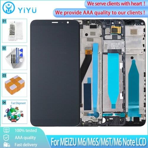 Original LCD For MEIZU M6 Note M6S M6T LCD Display Touch Screen With Frame Digitizer Replacement LCD For MEIZU M6 Display+Tools
