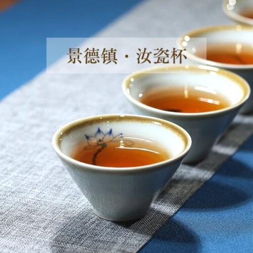Sand gifts ye, jingdezhen porcelain teacup small handmade ceramic cup of masters cup sample tea cup tea tea cup