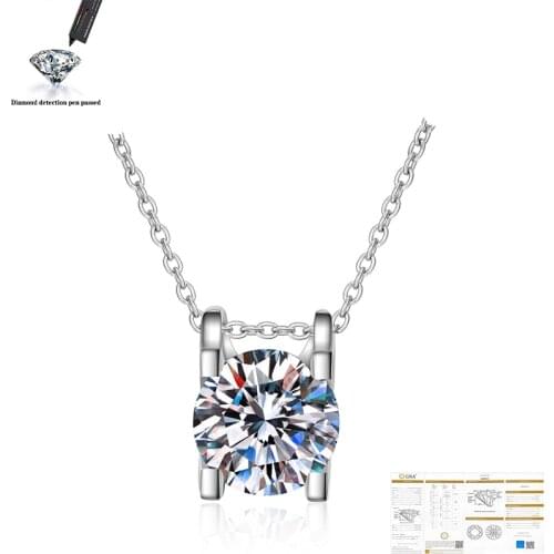 Sunflower Lab moissanite Diamond Pendant Real 925 Sterling Silver Charm Party Wedding Pendants Necklace For Women Bridal Jewelry