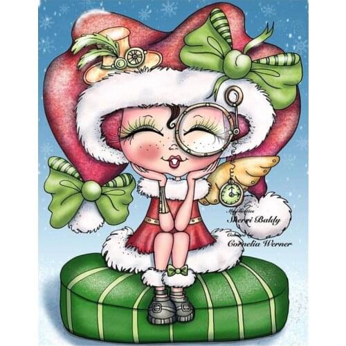 Girl Transparent Clear stamps and metal cutting dies