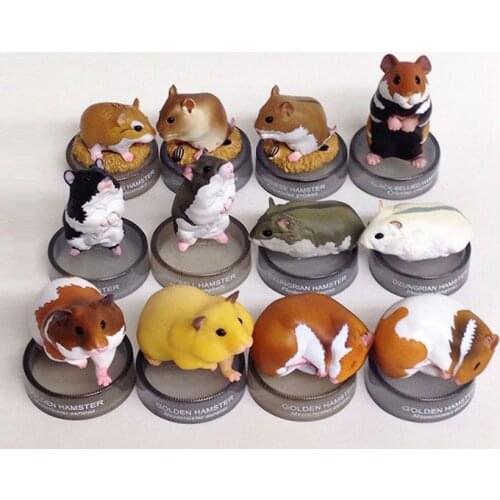 Pvc figure model toy hamster 12pcs/set out of print