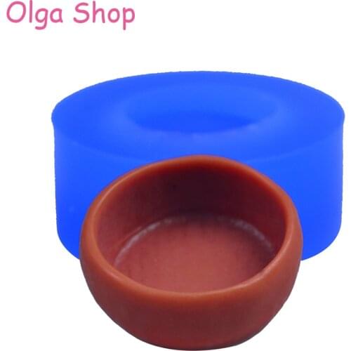 PYL467 26.1mm 3D Bowl Silicone Mold - for Dollhouse Chocolate Candy Fondant Sugarcraft Craft Polymer Clay Candle Resin