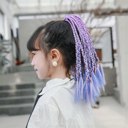 New Girls Elastic Hair Band Rubber Thicker Hair Accessories Wig Ponytail Hair Ropes Kids Twist Braid Rope Headdress Hair Braider