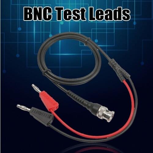 New Arrival Black Red BNC Q9 To Dual 4mm Stackable Banana Plug With Socket Test Leads Probe Cable 120CM