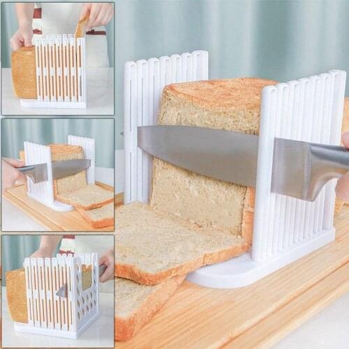 Foldable Adjustable Bread Slicer Bread Loaf Toast Cutter Slicer Guide Slicing Mold Tools Kitchen Maker Cutting S7P5