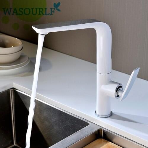 Wasourlf White Kitchen Faucets