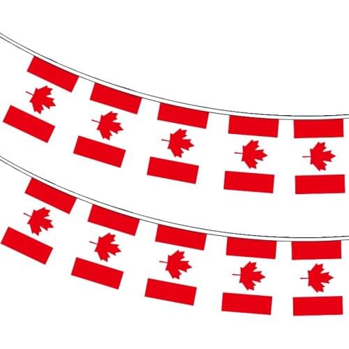 Xvggdg 20pcs/set Canada bunting flags canada Pennant String Banner Buntings Festival Party Holiday