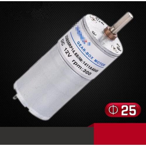 ZGB25RP DC 12V 24V 4mm Shaft Diameter Cylinder Shape Electric DC Gear Motor 10RPM-800RPM