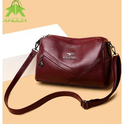 Simplicity Handbags High Quality Pu Leather Shoulder Bags for Women 2021 New Designer Fashion Solid Color Female Crossbody Bags