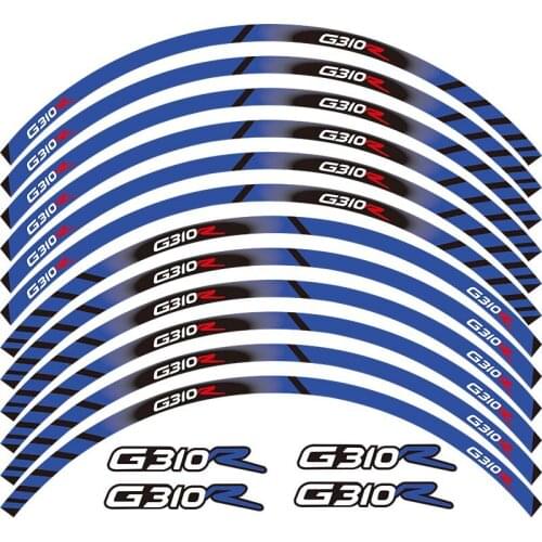 12 X Thick Edge Outer Rim Sticker Stripe Wheel Decals For BMW G310R 17
