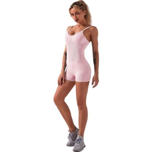 2021 Huanwei Summer Trendy Sleeveless Shorts Rompers Sets Womens Clothing Casual Compression Jumpsuit Mujer