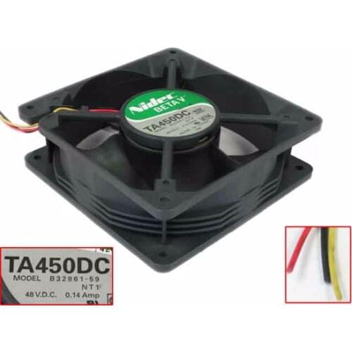Nidec B32861-59 DC 48V 0.14A 120x120x38mm 3-wire Server Cooling Fan