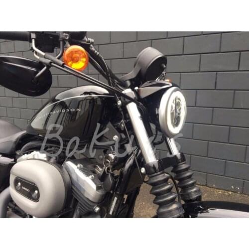 5.75 Motorcycle headlight Led Headlights Fit 5.75" H4 Headlamp With Angel Eye For Harley Bike Sportsters XL XG XR VRSCD Dyna