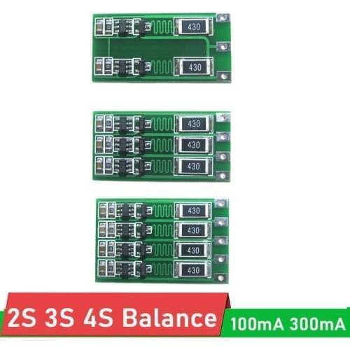 2S 3S 4S Balance Board 8.4V 12.6V 16.8V 3.7V 18650 polymer Li-ion Lithium Battery Balancer BMS 100mA 300mA Balanced current