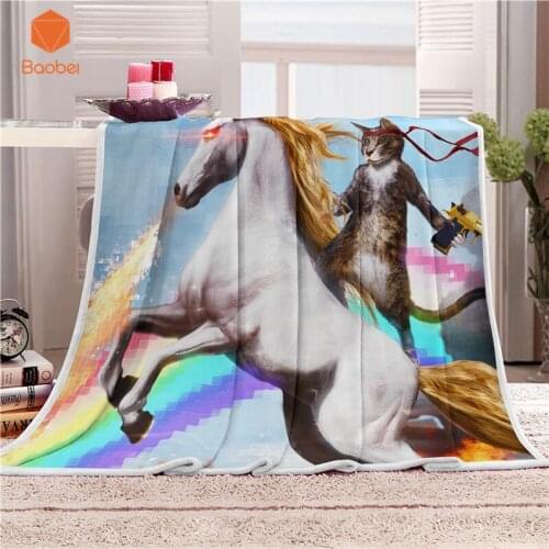 Unicorn Super Soft Blanket Nap blanket Velvet Plush Beach Towel For Baby Children Blanket Throws Summer bedsheet Travel CB68