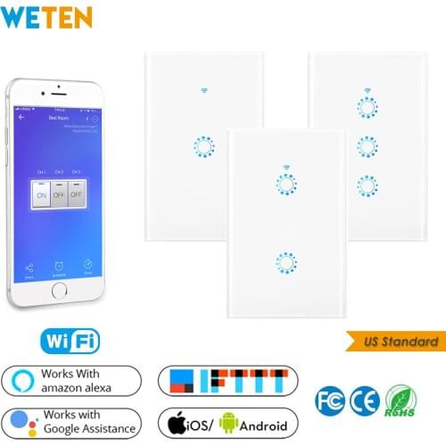 EWeLink Wifi Touch Switch US Smart Wall Light Switch, APP / Voice Control Work with Alexa Google Home for Smart Home