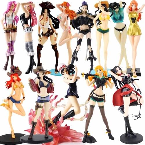 One Piece Figures Nami Hancock Robin Shirahoshi Reiju Rebecca Vivi Kalifa Swimsuit Ver. PVC Action Figure Anime Sexy Model Toys