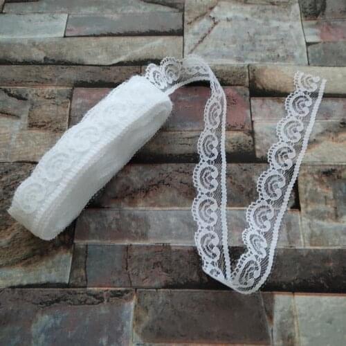 Hot Wholesale 10 yards Pretty 22mm Width White Lace Ribbon Embroidery Lace DIY Jewelry Decoration Clothing Accessories