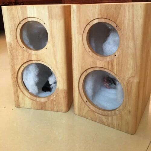 IWISTAO HIFI 2 Way Speaker Empty Cabinet 8 Inches 1 Pair Finished Pure Solid Wood Inverted for Tube Amplifier