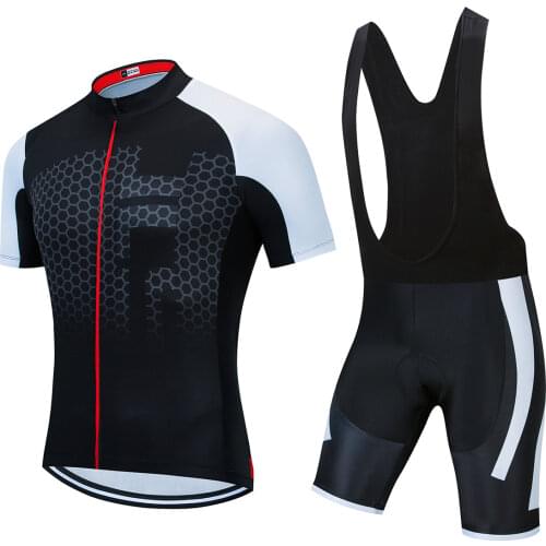 New Black Summer Cycling Jersey Set MTB Bike Clothes Racing Bicycle Clothing Outdoor Quick-Drying Hombre Ropa Maillot Ciclismo
