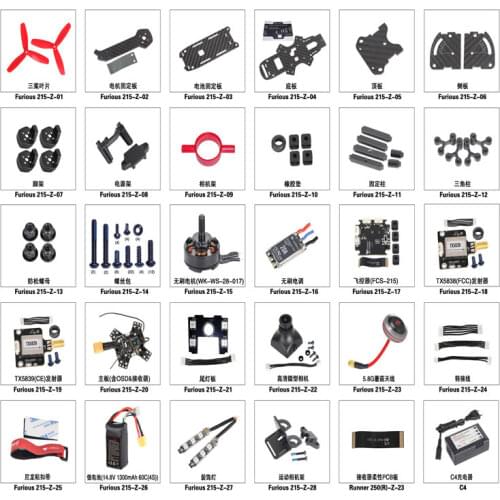 Walkera Furious 215 Quadcopter spare Part set motor esc blades etc