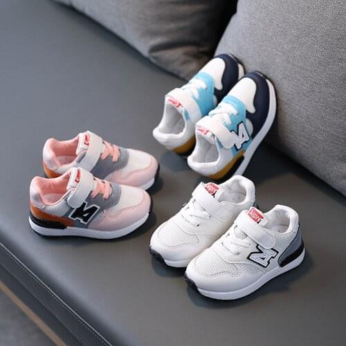 2021 Spring New Childrens Sports Shoes Breathable Student Shoes Boys Soft-Soled Running Shoes Girls Baby Shoes