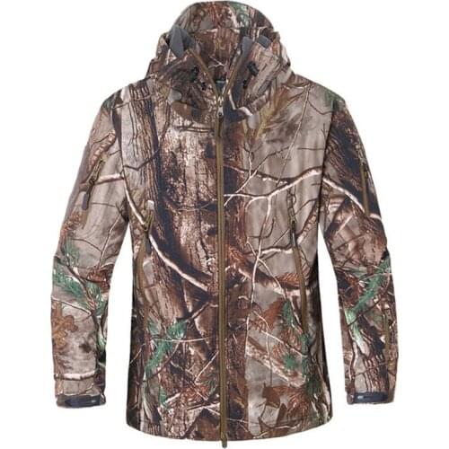 Winter Shark Skin Soft Shell Military Tactical Jacket Men Waterproof Windbreaker Warm Coat Camouflage Hooded Camo Clothing