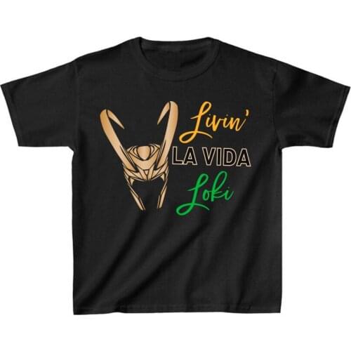 Livin' La Vida Loki T-Shirt Loki Tshirt Kids Clothes Girls Boys Shirts Summer Fashion Short Sleeve T Shirt for Children Kid Tees