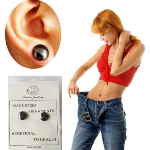 20 Pairs Bio Magnetic Health care Weight Loss Earrings Slimming Ear Healthy Stimulating Acupoints Stud Magnetic Therapy Patch