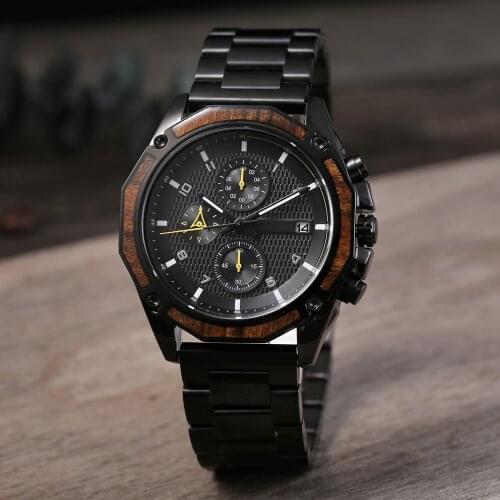 Best Selling Men Luxury Large Dial Sandalwood Fashion Waterproof Quartz Wristwatch Wooden Watches