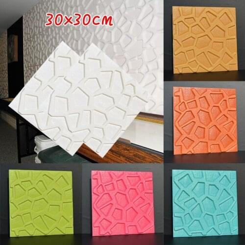3D Foam Wall Stickers Decorative Adhesive Panels Home Bedroom Decor Living Room Bathroom Kids TV Creative Waterproof Wallpaper