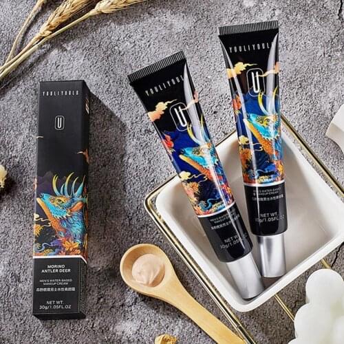 Mens Face Whitening Moisturizing Cover Acne Pores Foundation Cream Oil Control Breathable Brightening Even Skin Tone Cosmetics