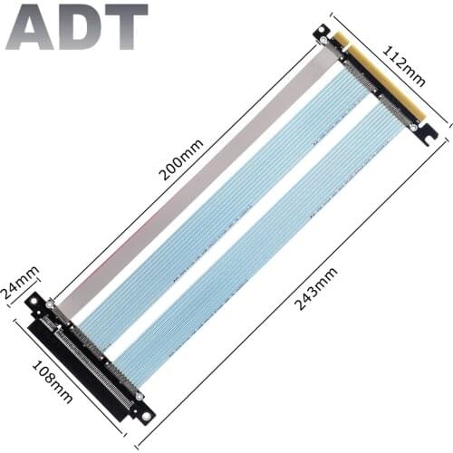 Ultra PCIe 4.0 X16 Gen4 Riser Cable | Straight Socket | Gen3 Compatible RTX3090, RTX3080, RTX3070, RTX3060TI, RX6900XT, RX6800