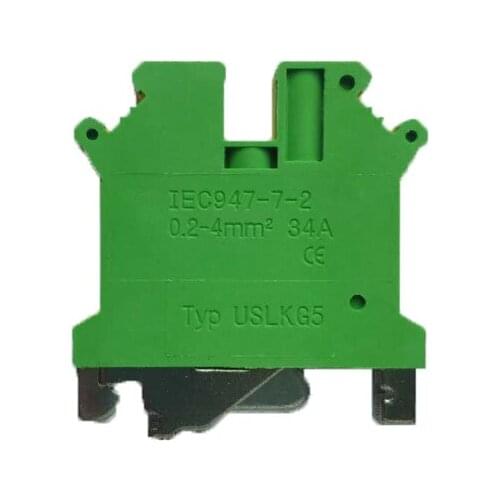 Plastic High Temperature Resistant ULSKG5 Screw Terminal Blocks Voltage Wiring 5mm ², Rail Mounting