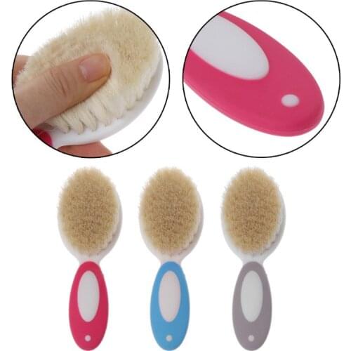 New Baby Care Pure Natural Wool Baby Brush Comb Baby Hairbrush Newborn Hair Brush Infant Comb Head Massager 77HD