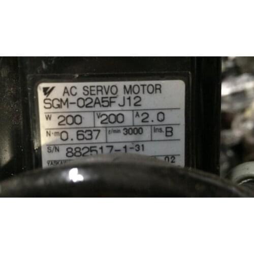 Servo motor SGM-02A5FJ12 , Used one , 90% appearance new , 3 months warranty , in stock
