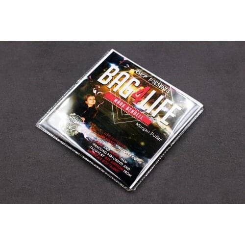 Bag4Life (1 Morgan Dollar and DVD) ) Magic Tricks Satge Close Up Magia Fun Coin Penetration Bag Magie Illusion Gimmick Props