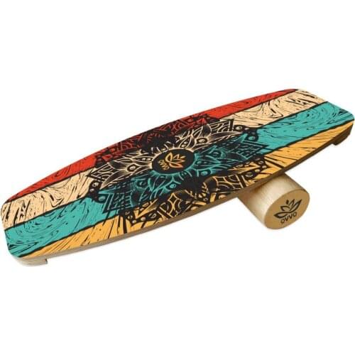 Wooden Balance Board Yoga Twisting Fitness Balance Plate Core Workout For Abdominal Waist Legs Muscles Of Roller- Board Balancing