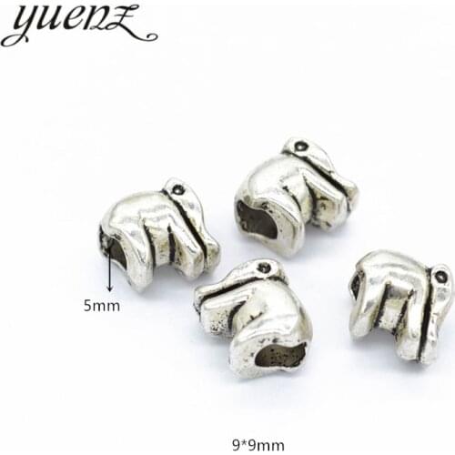 YuenZ 10pcs Vintage Elephant Bead Charms big hole Beads European pendant fit for necklace bracelet DIY pendants 9*9mm R13