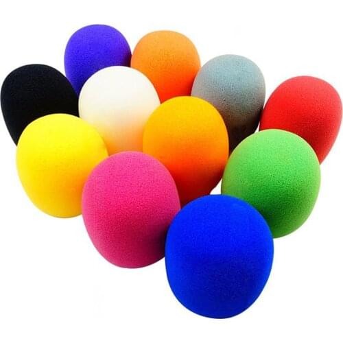 10pcs Colorful Wireless Handheld Stage Microphone Windscreen Foam Mic Cover Karaoke Dj Microfone Sponge Pop Filter Wind Shield