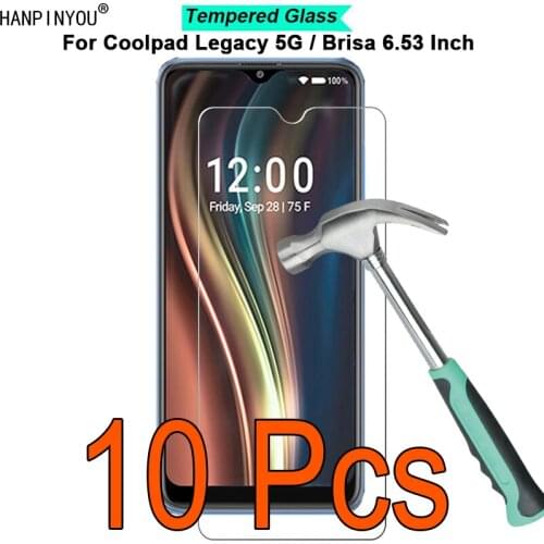 10 Pcs/Lot For Coolpad Legacy 5G / Brisa 6.53" 9H Hardness 2.5D Ultra-thin Toughened Tempered Glass Film Screen Protector Guard