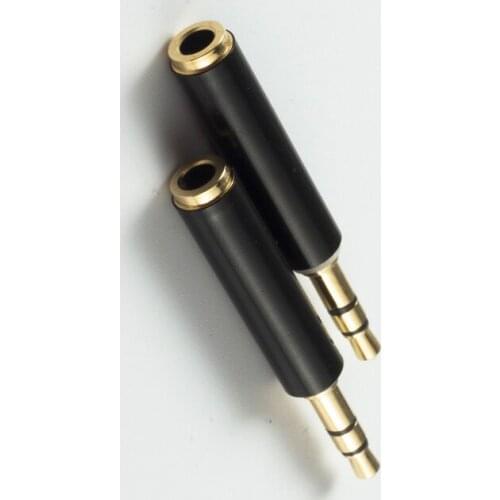 3.5mm 3 Pole Male To 3.5 mm 4 Pole Female Jack Stereo Audio Adapter 3.5 M/F Adaptor Converter for Microphone Mic
