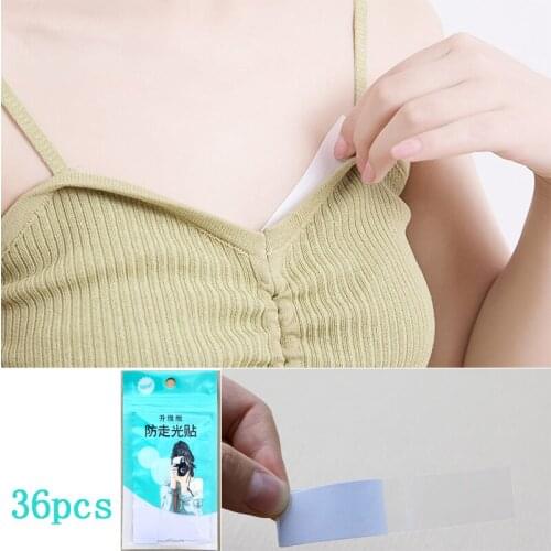 Double-Sided Tape shirt Shirt Collar Fixed Invisible Transparent Anti-Glare Roll Anti-Glare Sticker 1.2/1.8/2CM 36PCS