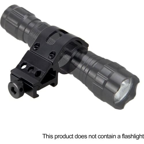 45Degree Offset Rifle Flashlight Torch Laser Mount 25.4/30mm Ring Bicycle Headlight Bracket 20mm Wide Rail Laser Flashlight Clip