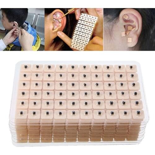600pcs Disposable Ear Massage Therapy Needle Patch Auricular Auriculotherapy Vaccaria Ear Care Seeds Sticker