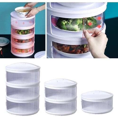 Household Kitchen Food Cover Dust Isolation Stackable Food Organizer Kitchen Insulation Cover Food Storage Box