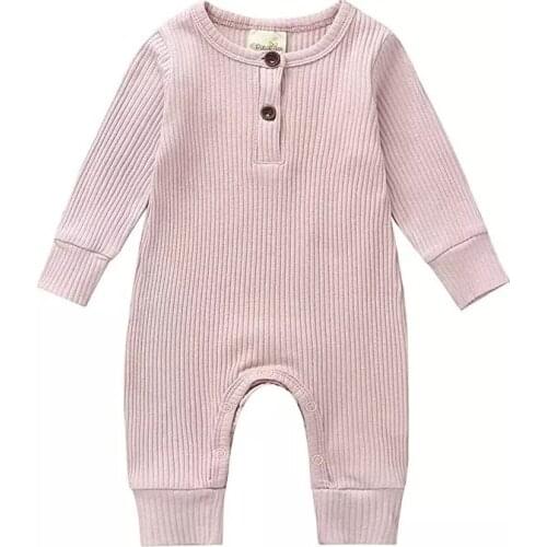 Baby Rompers Newborn Baby Romper Girls Boys Clothes for Kids Long Sleeve Autumn Rompers Jumpsuit Baby Girl Jumpsuit with Buttons