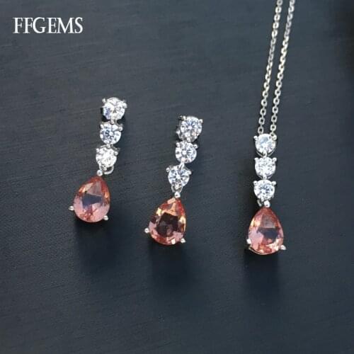 FFGems Elegant CreatedZultanite Jewelry Sets 925 Sterling Silver Diaspore Stone Color Change For Women Lady Party Wedding Gift