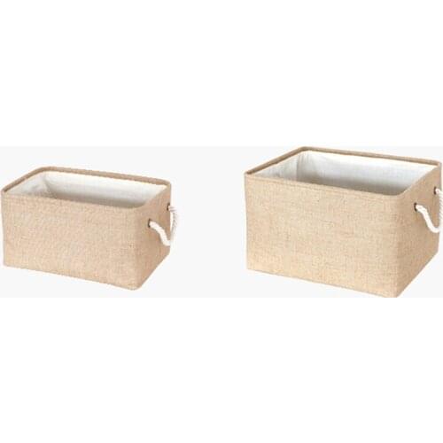 Hot XD-Foldable Storage Bin Collapsible Sturdy Cationic Fabric Storage Basket for Organizing Shelf Home Closet