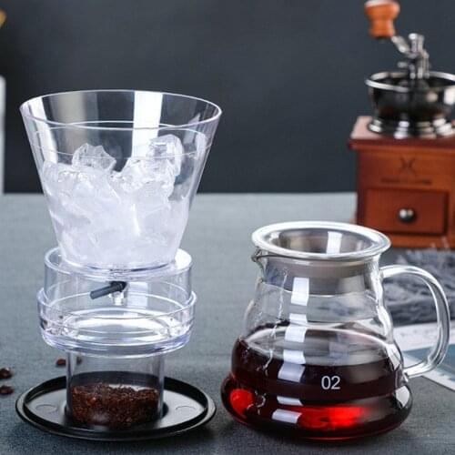 500ml Cold Brew Coffee Maker Adjustable Rate Dripper Glass Coffee Pot Espresso Coffe Maker with PP Large Filter Cup Percolator